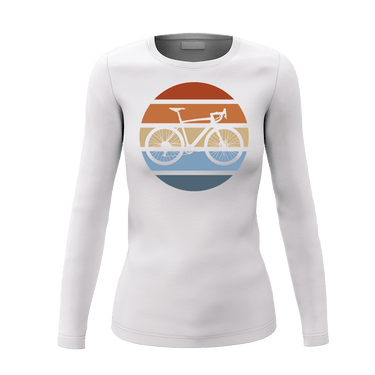 Modern Vintage Bicycle Women Long Sleeve Shirt